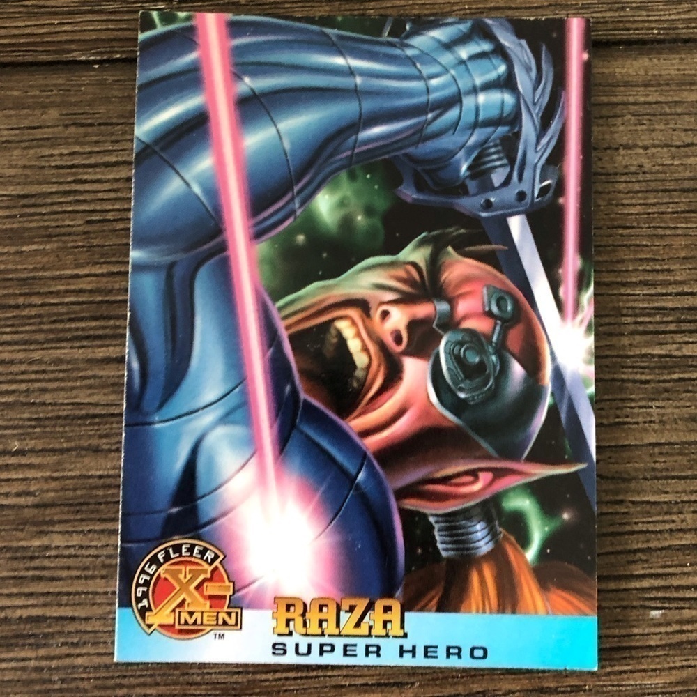 X-men ’96 Fleer trading card: Raza (Super Hero) #57